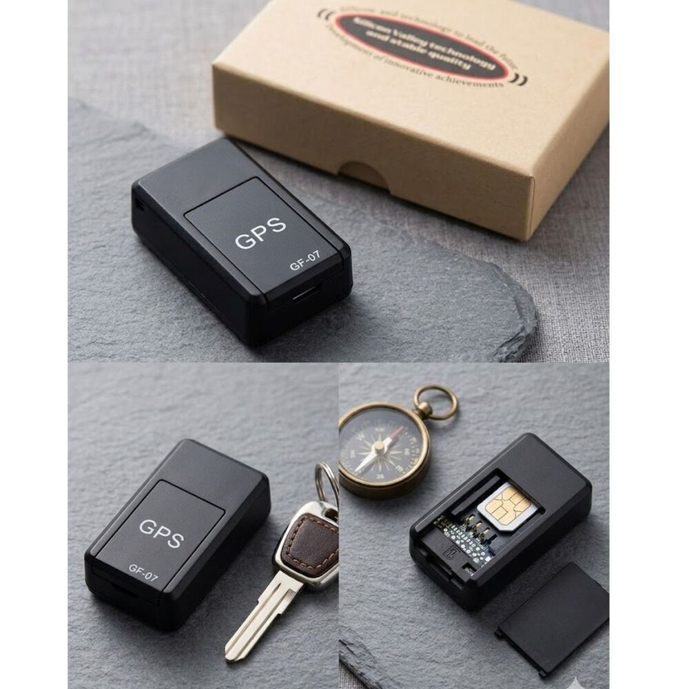 GF-07 Mini Magnetic GPS Tracker - Real Time Tracking for Cars, Pets, & Keys NIB